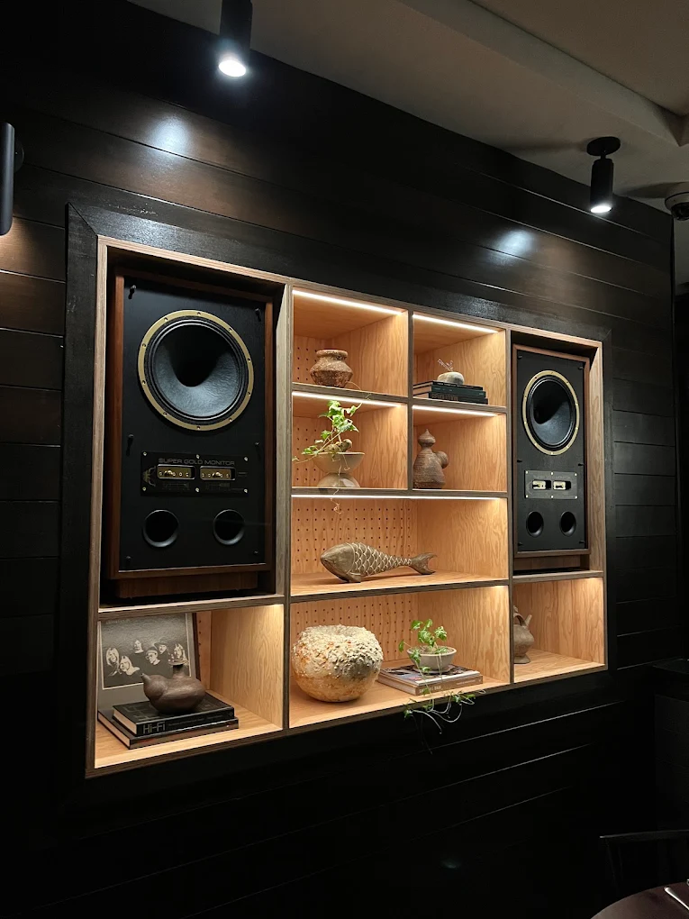 The hi-fi speaker wall at Darling